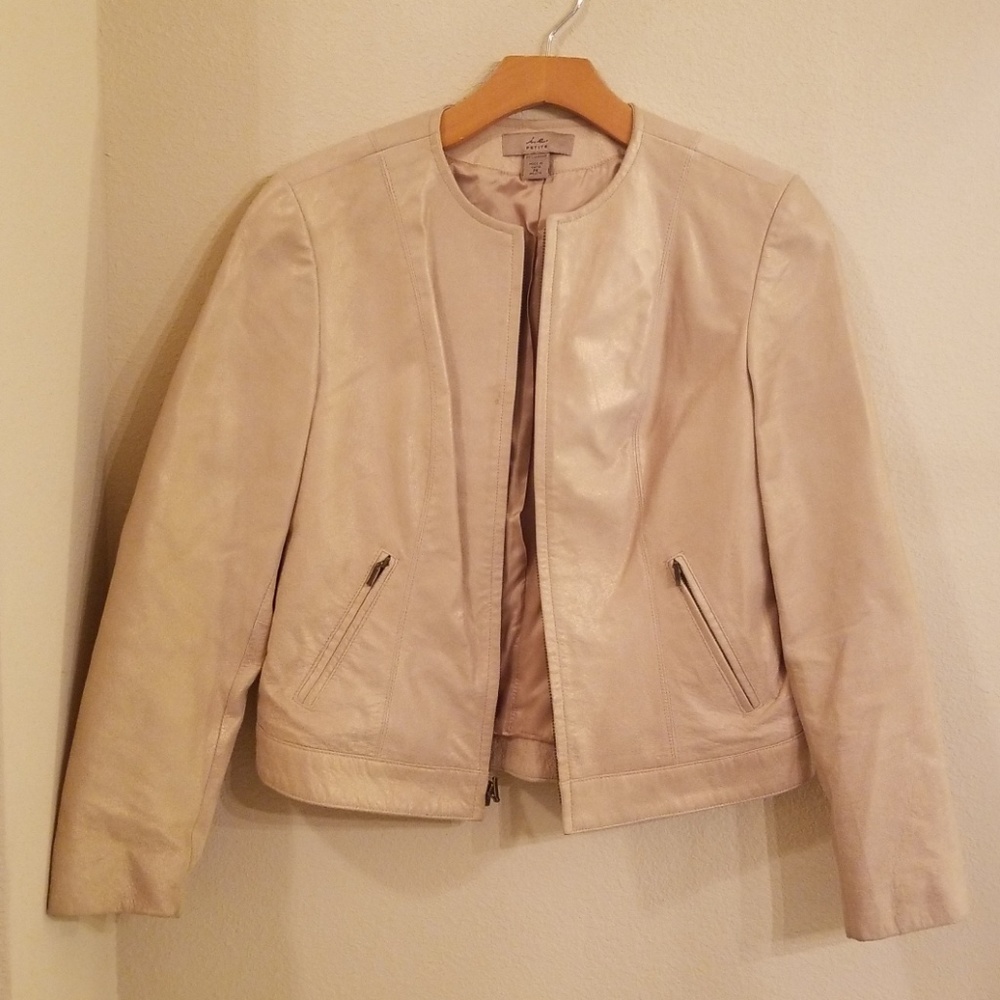 ie Metallic Gold leather jacket